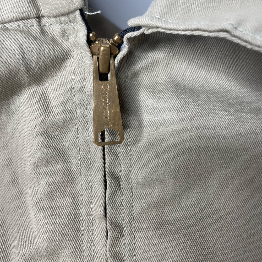 Vintage Carhartt Jacket Size Large Quilted Tan Full Zip Collared. - Picture 4 of 13